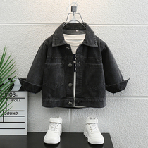 Boys autumn clothes denim jacket children Korean version jacket 2022 new childrens clothing Chauded in children Fried Street Blouses