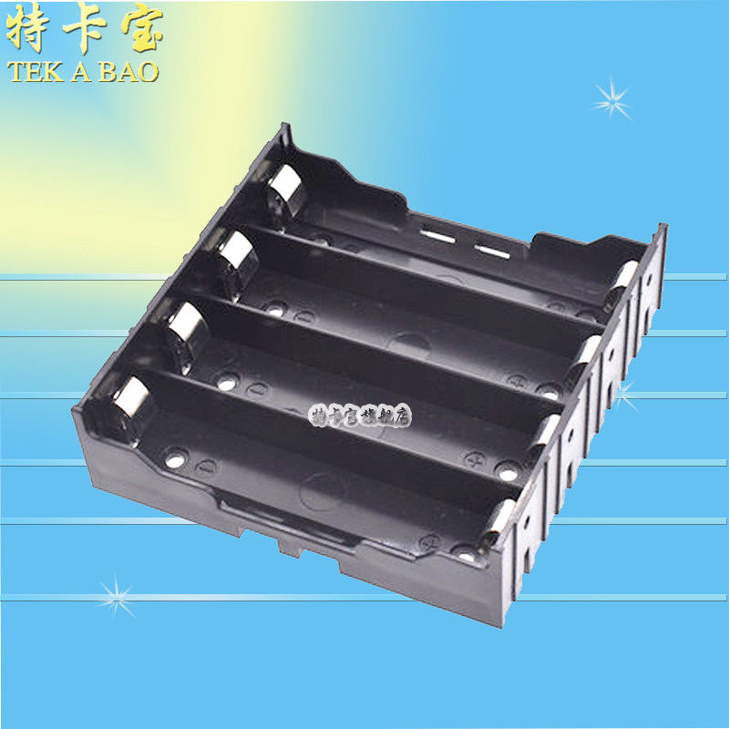 4 knods 18650 battery case high quality 18650 parallel 4 sections DIY lithium battery case small black clamp weldable and resistant