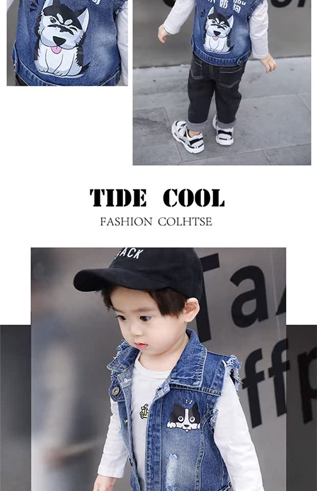 Áo vest bé trai mùa xuân và thu đông 2018 mới 1-2-3 tuổi 5 áo vest bé mềm mại cho bé mùa thu áo khoác mỏng áo gile trẻ sơ sinh