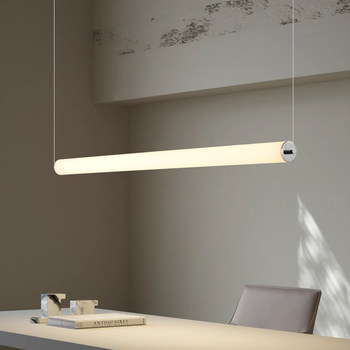 Italian Minimalist High-End Restaurant Chandelier, Modern Minimalist Dining Table, Industrial Style Long Linear Office Island Table