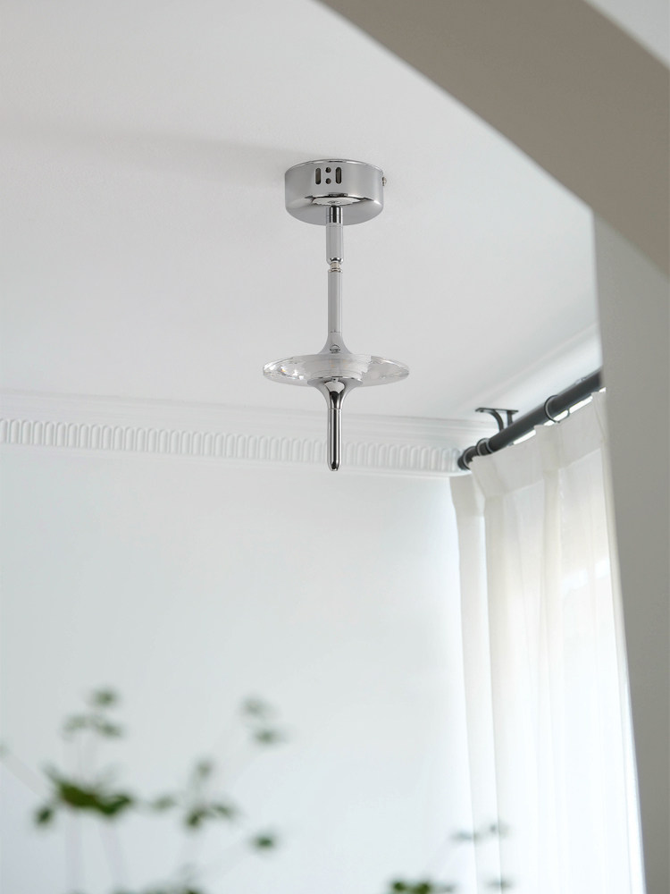 Star French Bauhaus Aisle Light, Entrance Ceiling Light, Japanese-Style Corridor Balcony Cloakroom Crystal Light