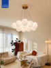Planet Lamp French-Style Living Room Chandelier Cream Cloud Glass Bubble Ball Moon Balloon Lamp Children's Bedroom Lamp