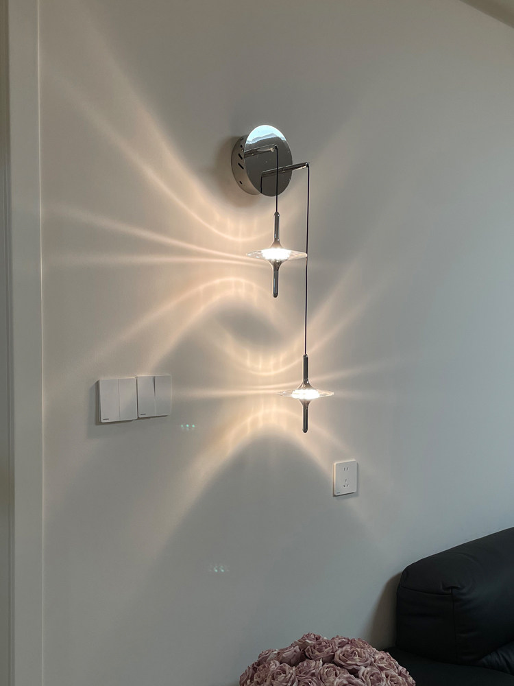 Italian Star Art Lamp Living Room Crystal Bedroom Bedside Wall Lamp Bauhaus Modern Minimalist Background Wall Lamp