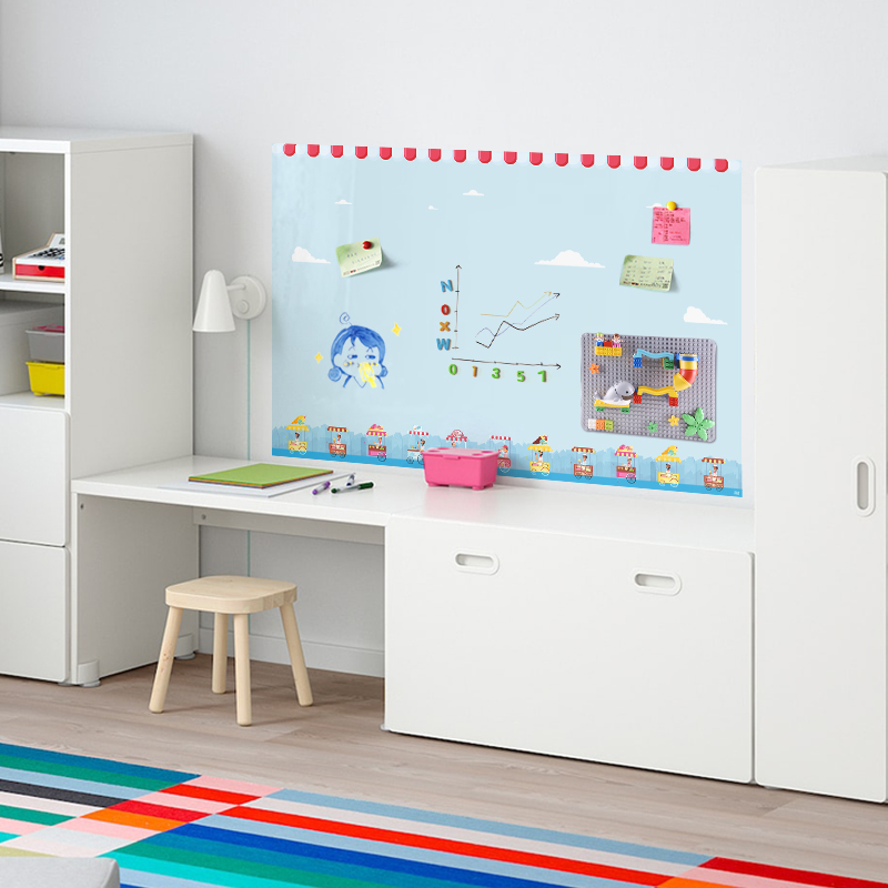 Book Meike painting graffiti wallpaper Magnetic decoration whiteboard Children baby painting Adorable fun party Children's room decoration Magnetic wall stickers Environmental protection dust-free double layer self-adhesive can absorb magnetic customization