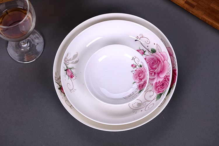 Hồng kết hợp miễn phí hộ gia đình Trung Quốc Bộ đồ ăn bằng gốm Trung Quốc Bộ đồ ăn Bộ đồ ăn gia đình Bát đặc biệt Bát bát ăn cơm
