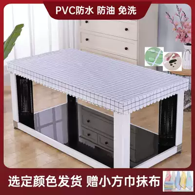 Fire table cover leather electric stove cover rubber electric heating table tea table set cover Nordic style waterproof Disposable electric oven tablecloth