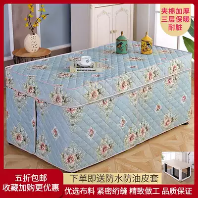 Bake fire cover new coffee table electric fire cover rectangular thick fire table cover electric table cover electric table heating stove cover
