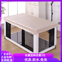 New fire table cover electric stove cover rubber tea machine table cover rectangular PU wash-free waterproof mahjong machine table cloth