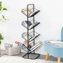 Iron art folding bookshelves Living room Book room Easy containing shelf shelves shelves Light and luxurious Nordic