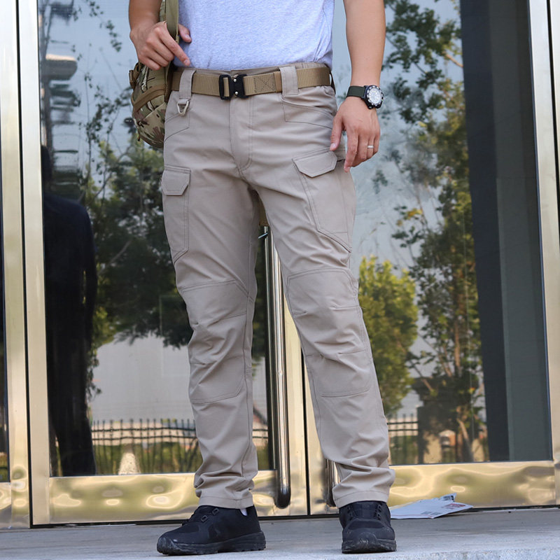 Outdoor Speed Dry Pants Male summer thin Army fan Tactical Pants Camouflak Pants Wear-wearing pants Men's slim stretch Leisure-Taobao