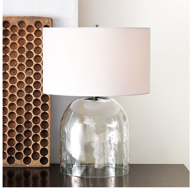 Bedroom bedside table lamp classic American pastoral glass table lamp living room side cabinet Mediterranean decorative lamps