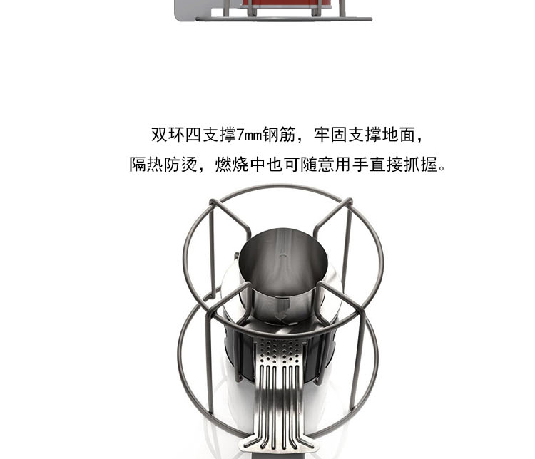 Flurida bếp gỗ ngoài trời tích hợp thép không gỉ bếp gỗ cầm tay - Bếp lò / bộ đồ ăn / đồ nướng dã ngoại bếp bbq ngoài trời