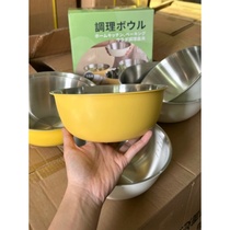 Yinuo Kitchen 304 stainless steel sink drain basket and basin household vegetable light food high-looking salad bowl