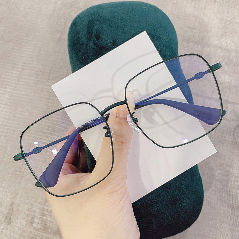 Little Red Book Retro Glasses Frame Haze Blue Anti-Blu-ray Myopia Female Korean Version Trendy Round Face Thin Net Red Glasses Flat Light