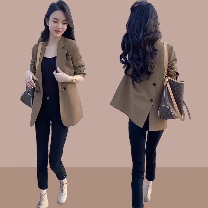 Petite Women's Slim-Fit Blazer, Women's Clothing 2026 New Spring and Autumn High-End Elegant Suit Jacket