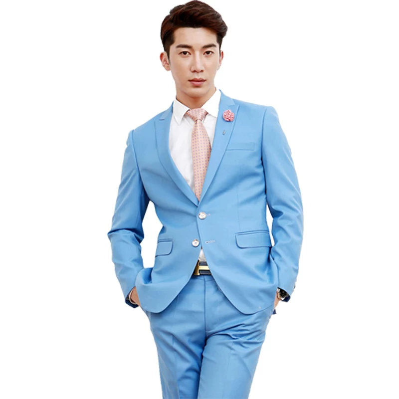 Azure set, slim fit, Korean style