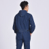 Lingbi cotton denim overalls chống bụi quần áo nam sửa chữa tự động hàn bảo hiểm lao động coverall dịch vụ sửa chữa máy mặc style bụi bặm nam Cao bồi