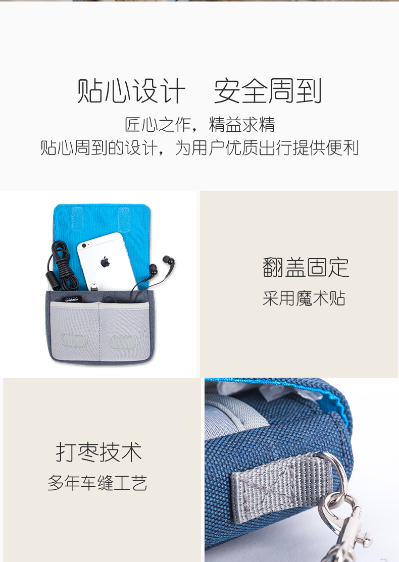 Lưu trữ kỹ thuật số hộ chiếu túi du lịch xách tay di động dữ liệu đĩa cứng tai nghe cáp sạc Pouch - Lưu trữ cho sản phẩm kỹ thuật số bao đựng tai nghe bluetooth