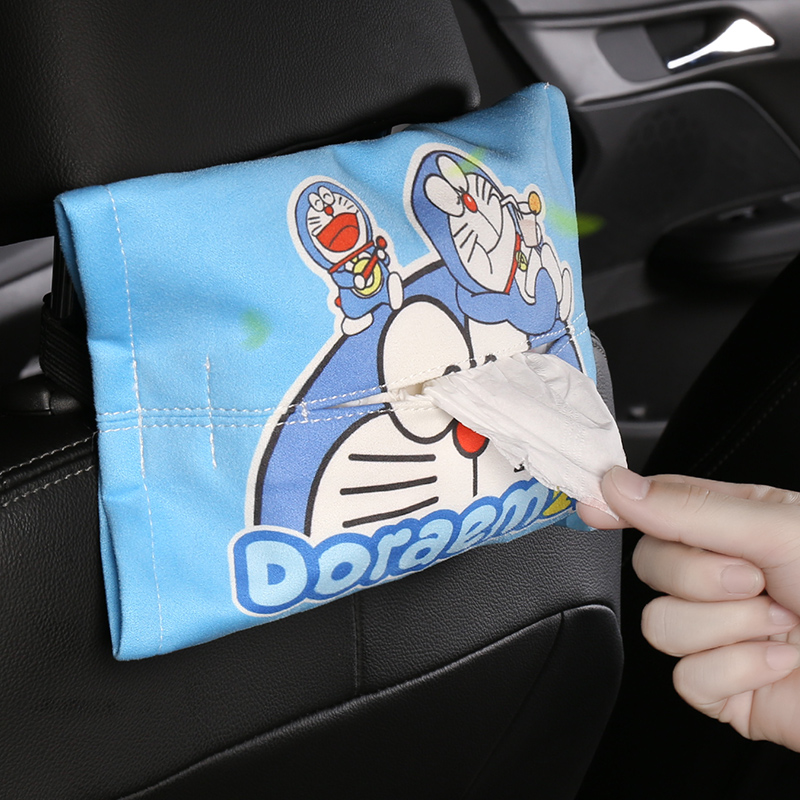 Cartoon Armrest Box Chair Back Pumping Paper Bag On-board Paper Towel Box Pumping Visor Hanging Car Pumping Cardboard Cuddly Deco-Taobao