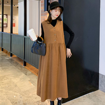 Autumn New Pregnant Womens Autumn Clothing Suit Fashion Models Two Sets Pregnant Women Braces Skirt Spring Autumn Long Sleeves Slim Fit Dress