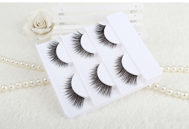 Tuyệt vời tự nhiên mô phỏng lông mi dày đuôi mắt cộng với hướng dẫn trang điểm nude dài 3D stereo lông mi giả mi giả gân trong