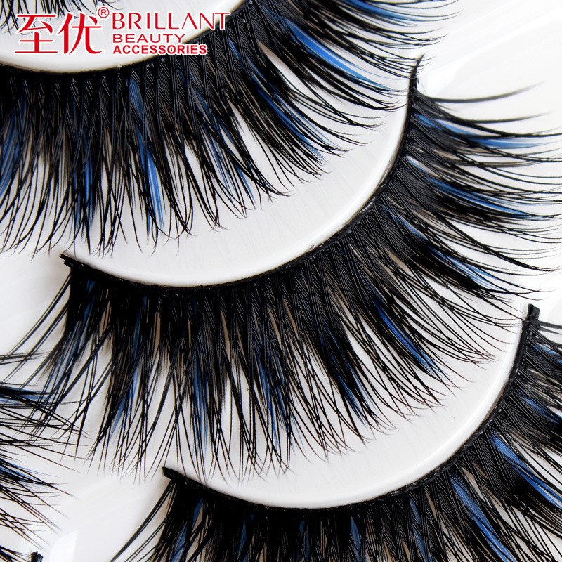 Zhiyou extended festival performance with natural simulation of eyelashes color exaggerated thick stage makeup false eyelashes