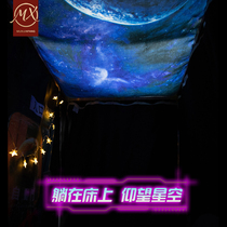 Mu Qiqiang shading bed curtain dormitory upper shop boy black punk wind bedroom under the shade mosquito net integrated