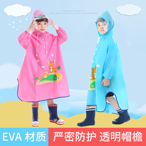 Jelly Color Cloak Child Rain Clothes Boy Full-body Girl Elementary School Children Attend School Special Electric Car Backseat Rain Cape