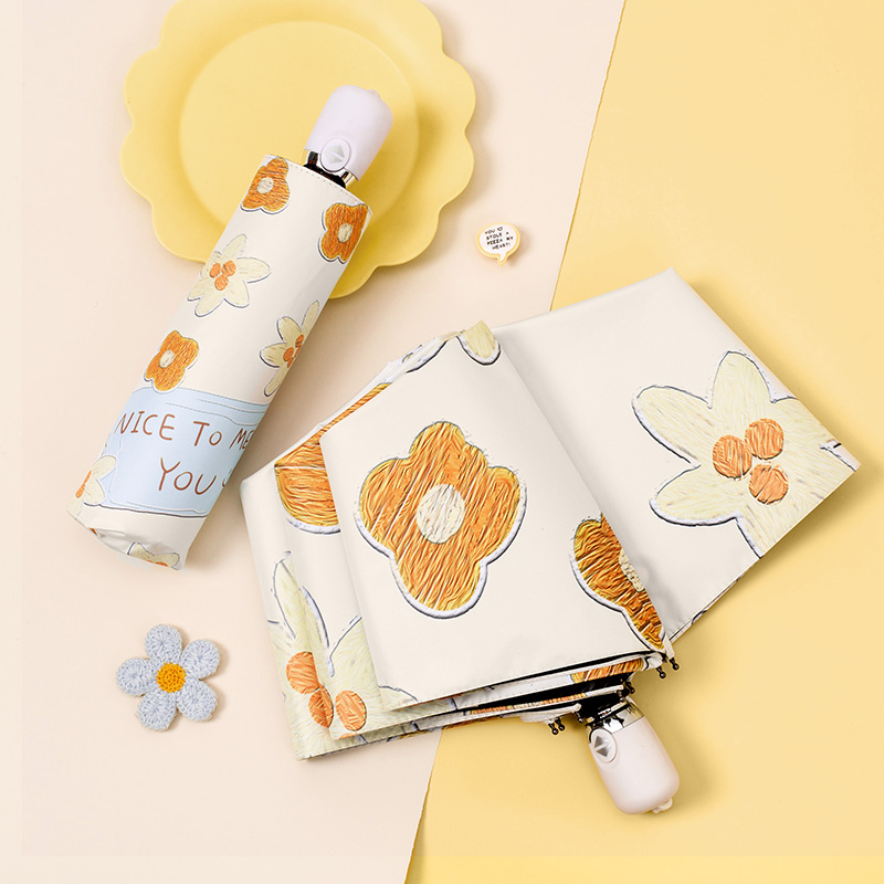Knowing umbrella automatic sunny umbrella dual-use mini sunshade female summer 50% sunscreen sunscreen anti-UV