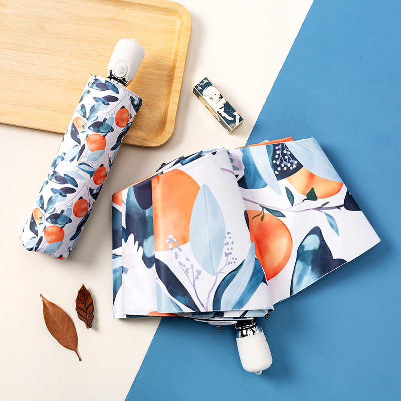 Knowing umbrella automatic sunshade umbrella dual-use folding umbrella small portable female summer sunscreen sunscreen anti-UV