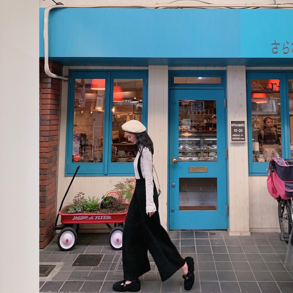 Walkindark] big long legs high waist holding baby bag knit long pants loose broadlegged pants 100 hitch