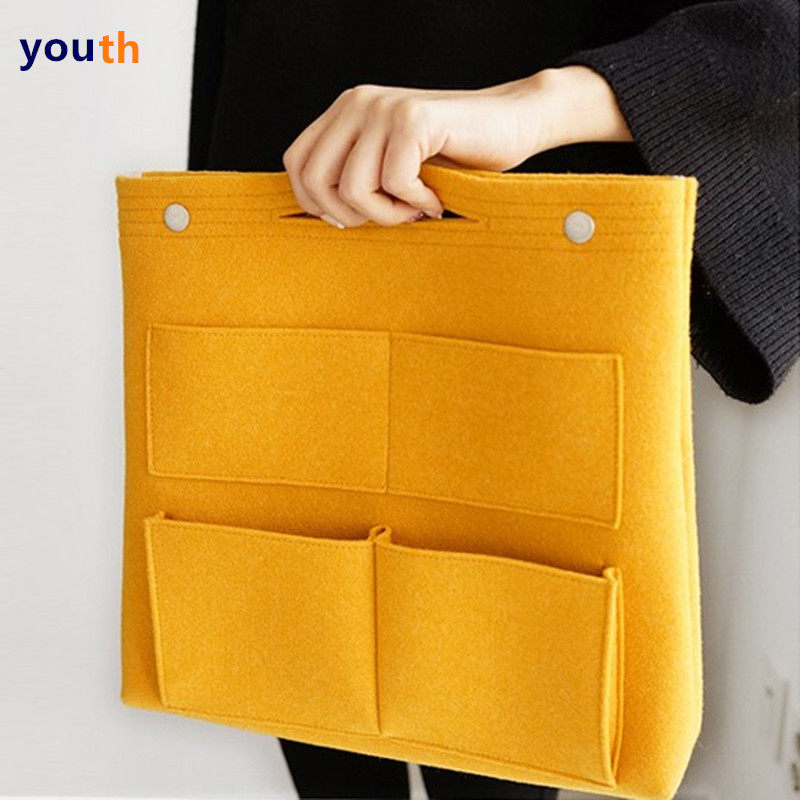 Bag in bag storage bag canvas female bag Issey Miyake 10 ten grid six grid inner bladder bag shoulder bag felt finishing bag