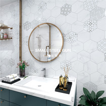 Nordic tiles all porcelain jazz white hexagonal tiles kitchen bathroom toilet non-slip floor tiles kitchen bathroom wall tiles
