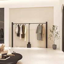 Simple clothing store special iron black wall hanging clothes hanger mens and womens clothing store shelf display rack display props