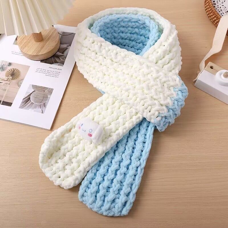 Jade Gui Dog scarf Mao Line Handwoven Diy coarse ice wool Wool Ensemble Small Bear Scarves material Package for men and women-Taobao