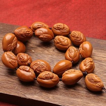 Relief realistic single-face tripomorphic Rohan shall send olive nuclear neck hanging hand strings pure handmade engraving text to play bracelet