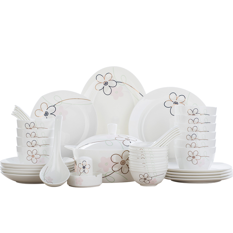 Garland ipads porcelain tableware suite 28 square fashion tableware of pottery and porcelain household of Chinese style dishes suit dishes