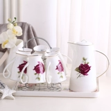 Чашка, комплект, чайный сервиз, глина со стаканом, чайник, подарочная коробка, европейский стиль