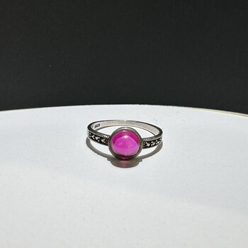 Special offer, second-hand 925 silver gemstone and crystal ring, a must-have for mixing and matching