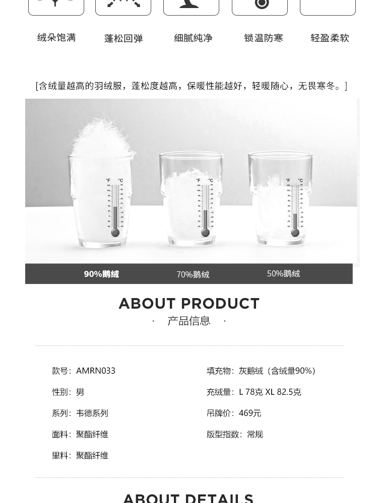 Li Ning xuống áo khoác nam 2018 mùa đông mới Wade cách áo bóng rổ áo khoác lông ngỗng ấm áo thể thao có cổ