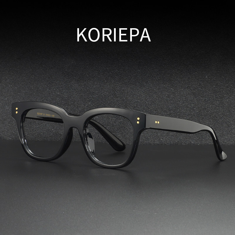 Glasses female tide Korean version personality retro black frame with myopia eye frame men and women flat mirror anti-radiation anti-blue light