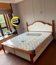Chongqing Furniture Same Day Mediterranean Oak Solid Wood 1 5 Rental Wedding Room 1 8 Meter Adult Bedroom King Bed