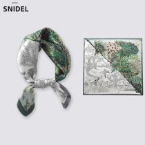 Japan amber SNIDEL mulberry silk small square scarf decorative scarf for women with T-shirt sun protection scarf summer