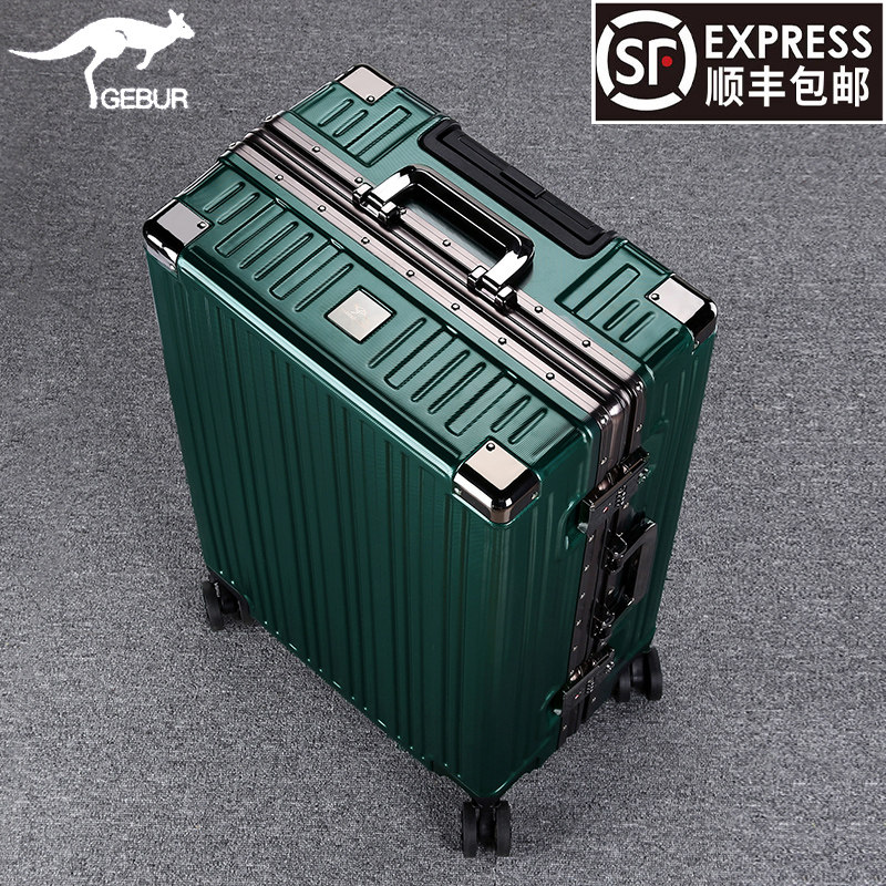 Gabbai Kangaroo Suitcase Woman 24 Inch Aluminum Frame Universal Wheel Pull Lever Case 22 Suitcase Man 26 Boarding Case 20 Tide