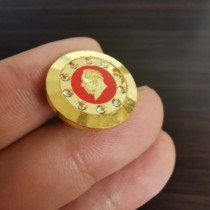 Grandpa Thickened Chest Stitch Chest Pin Like Badge Red Badge Red Collection Cachet 2 cm Business Gift