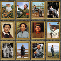  Master Mao portrait Wall painting Old photos Color portrait Living room study office decoration Publicity hanging portrait Great man hanging painting