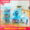 IRIS plastic color transparent small size women's shoe box storage box Storage box with lid finishing box 3 sets