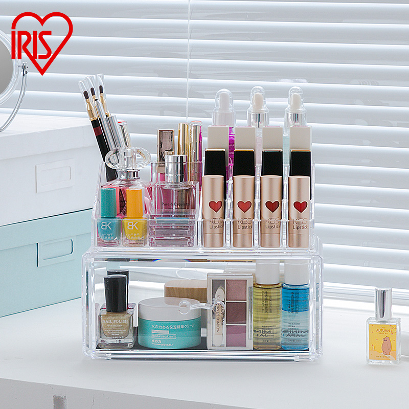 Iris Drawer Cosmetic Organizer Large Creative Skin Care Desk Jewelry Box Plastic Lipstick Shelf