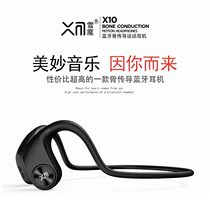 Bone conduction wireless Bluetooth headset with wheat running sports voice call Apple Android double ear hanging ear headset