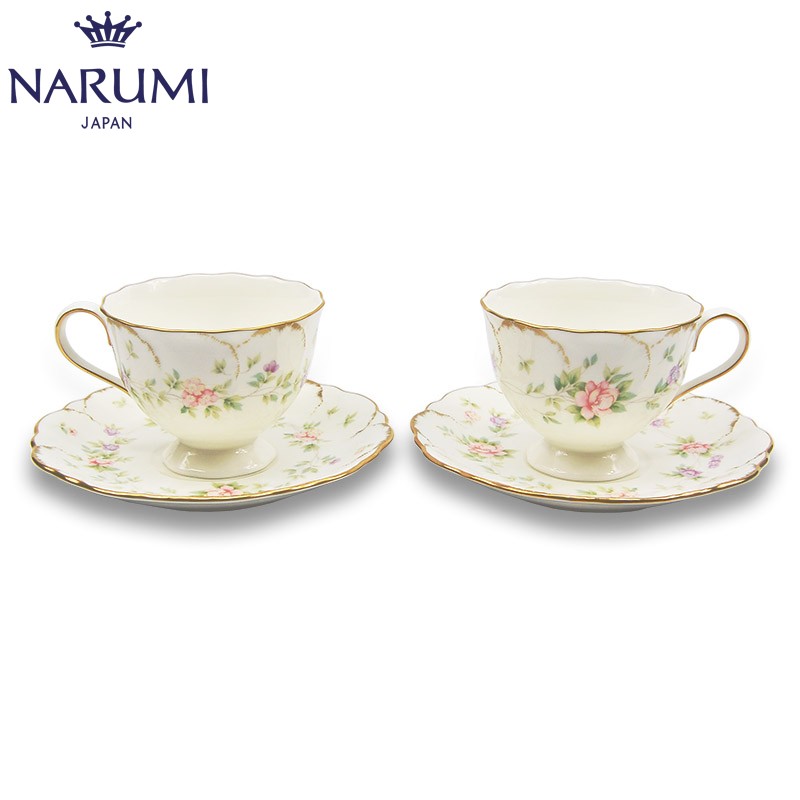 Japan NARUMI/sound sea double tea/coffee cups and saucers suit ipads China 8967-51423